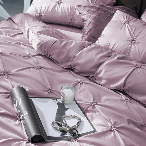 Washed Silk Bedding Set 4pcs - Violet
