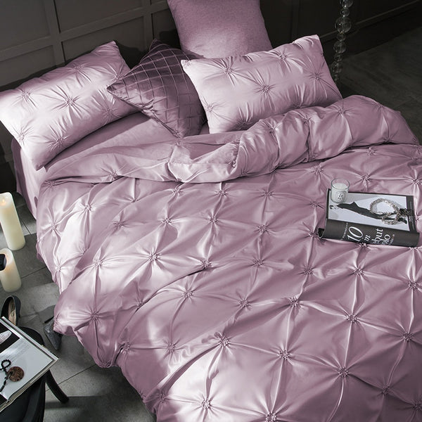 Washed Silk Bedding Set 4pcs - Violet