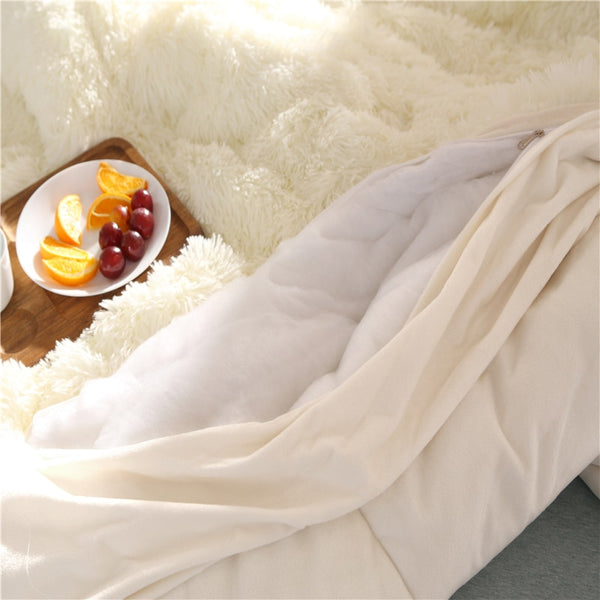 Therapeutic Fluffy Quilt Comforter - Cream