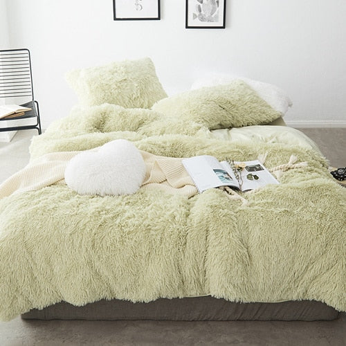 Therapeutic Fluffy Faux Mink & Velvet Fleece Quilt Cover Set