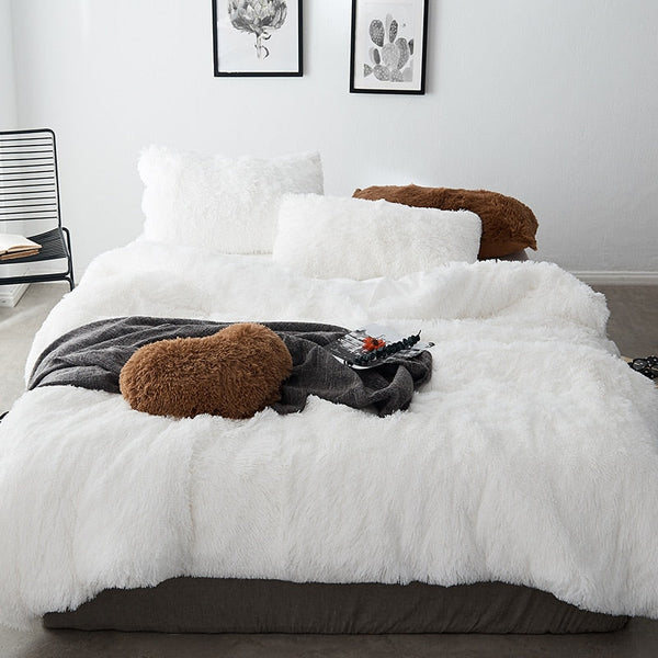 Therapeutic Fluffy Faux Mink & Velvet Fleece Quilt Cover Set