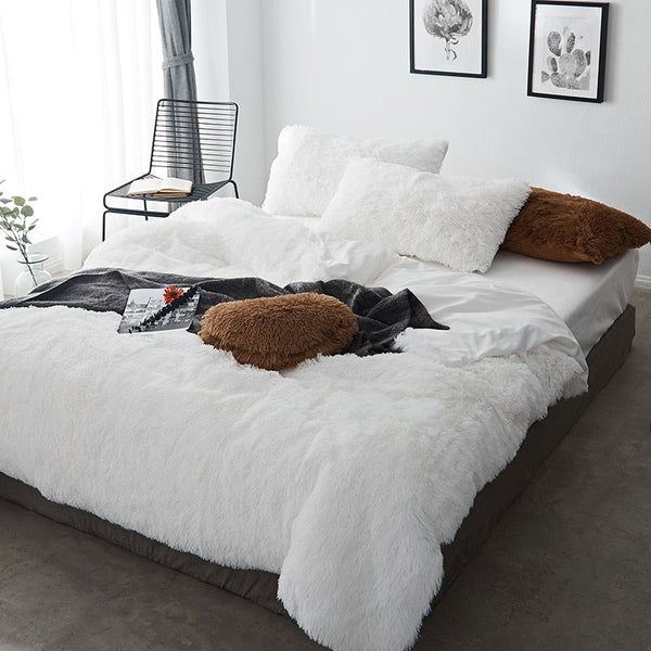 Therapeutic Fluffy Faux Mink & Velvet Fleece Quilt Cover Set