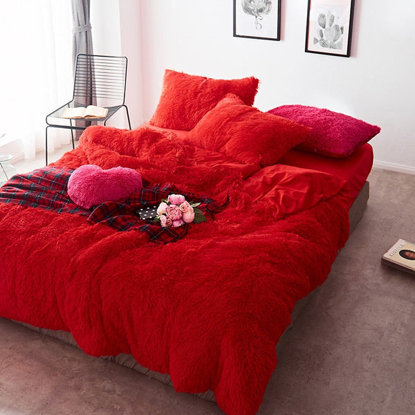 Therapeutic Fluffy Faux Mink & Velvet Fleece Quilt Cover Set