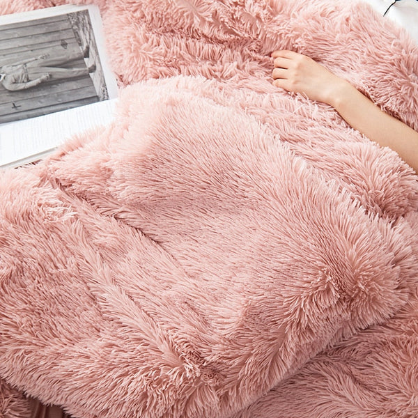 Therapeutic Fluffy Faux Mink & Velvet Fleece Quilt Cover Set