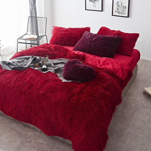 Therapeutic Fluffy Faux Mink & Velvet Fleece Quilt Cover Set