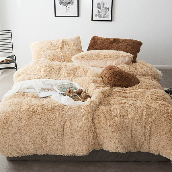 Therapeutic Fluffy Faux Mink & Velvet Fleece Quilt Cover Set