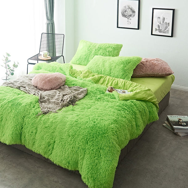 Therapeutic Fluffy Faux Mink & Velvet Fleece Quilt Cover Set