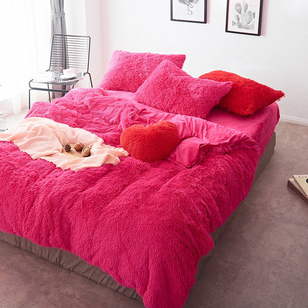 Therapeutic Fluffy Faux Mink & Velvet Fleece Quilt Cover Set