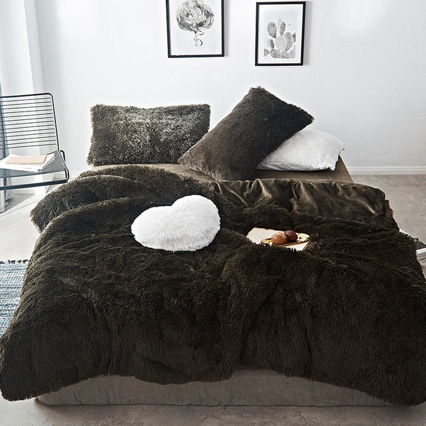 Therapeutic Fluffy Faux Mink & Velvet Fleece Quilt Cover Set