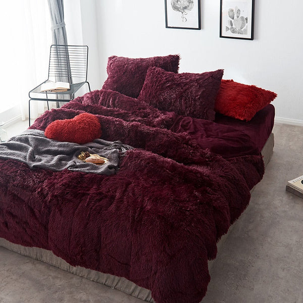 Therapeutic Fluffy Faux Mink & Velvet Fleece Quilt Cover Set