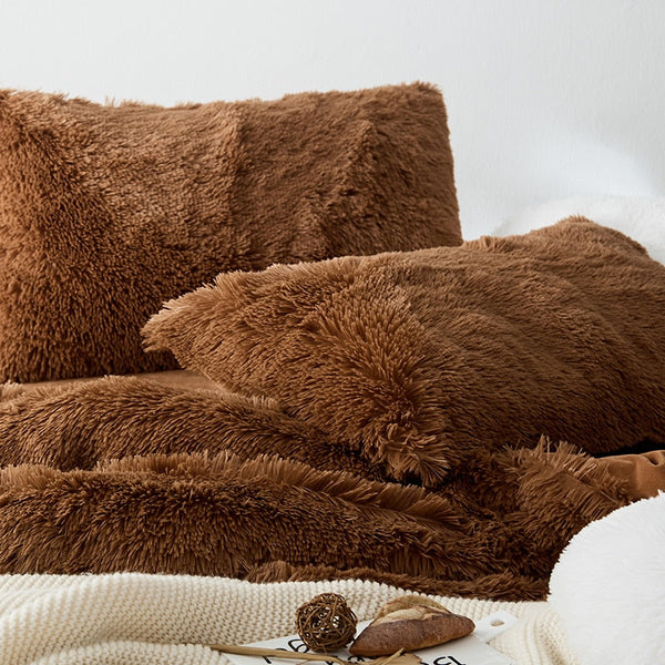 Therapeutic Fluffy Faux Mink & Velvet Fleece Quilt Cover Set