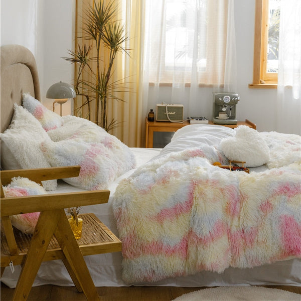 Therapeutic Fluffy Faux Mink & Velvet Fleece Quilt Cover Set