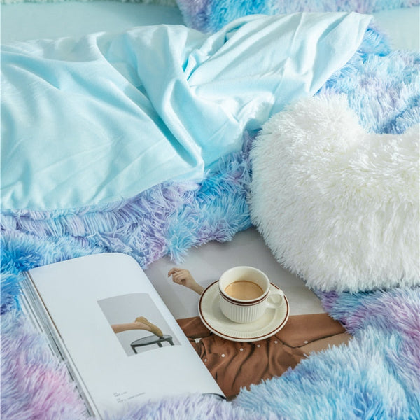 Therapeutic Fluffy Faux Mink & Velvet Fleece Quilt Cover Set