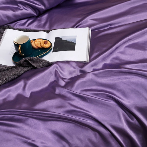 Satin Bedding Set - Dusty Purple