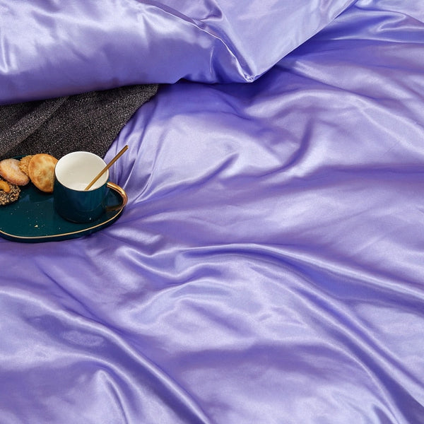 Satin Bedding Set - Lilac