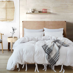 Bowknot Bedding Set - White