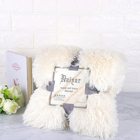 Therapeutic Cream Fluffy Velvet Fleece Throw Blanket - Cot to Queen Size