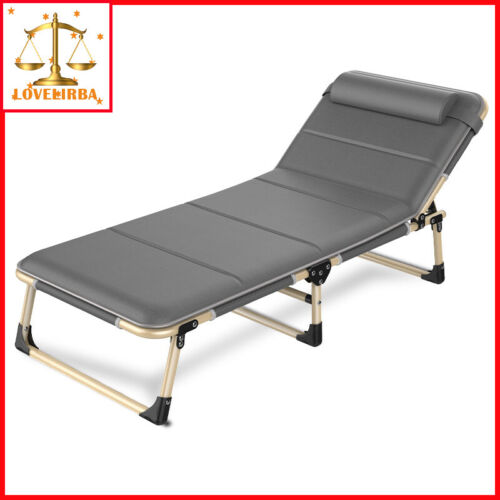 Portable Mattress Recliner Bedding Single Foldable Folding Bed Camping Mat ACB#